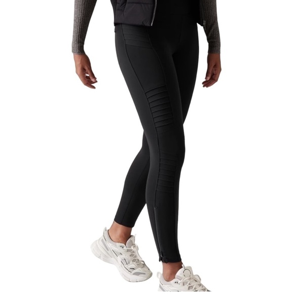 Athleta Delancey Moto Tight Size S Black - Picture 1 of 8